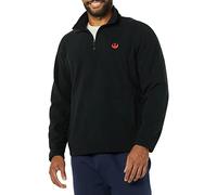 Amazon Essentials Disney | Marvel | Star Wars Men's Polar Fleece Quarter-Zip Mock Jackets, Star Wars Rebel Logo, L