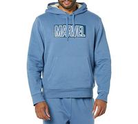 Amazon Essentials Disney | Marvel | Star Wars Men's Sherpa-Lined Pullover Hoodie Sweatshirt, Marvel Logo, XS