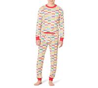 Amazon Essentials Disney | Marvel | Star Wars Men's Snug-Fit Pyjama Sleep Sets, Marvel Holiday Bricks - Mens Snug-fit, L