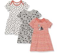Amazon Essentials Disney | Marvel | Star Wars | Princess Baby Girls' Dresses, Pack of 3, Mickey Expressions, 0 Months