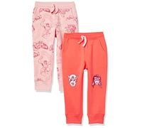 Amazon Essentials Disney | Marvel | Star Wars | Princess Girls' Fleece Jogger Sweatpants, Pack of 2, Pink Marvel Avengers, 3 Years