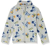 Amazon Essentials Disney | Marvel | Star Wars | Princess Girls' Polar Fleece Full-Zip Mock Jackets, Mickey and Friends, 10 Years