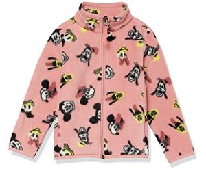 Amazon Essentials Disney | Marvel | Star Wars | Princess Girls' Polar Fleece Full-Zip Mock Jackets, Minnie and Friends, 11-12 Years