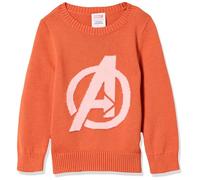 Amazon Essentials Disney | Marvel | Star Wars | Princess Toddler Girls' Crewneck Sweaters, Avengers Logo - Girls, 4 Years