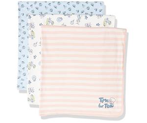 Amazon Essentials Disney | Marvel | Star Wars | Princess Unisex Babies' Swaddle Blankets, Pack of 3, 3-pack Alice Tea Party, One Size