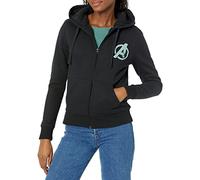 Amazon Essentials Disney | Marvel | Star Wars | Princess Women's Fleece Sherpa-Lined Full-Zip Hoodies, Avengers Logo, XL
