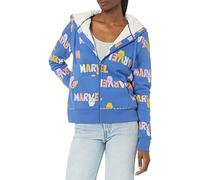 Amazon Essentials Disney | Marvel | Star Wars | Princess Women's Fleece Sherpa-Lined Full-Zip Hoodies, Marvel Multi Peace, XL