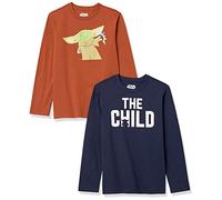 Amazon Essentials Disney | Marvel | Star Wars Toddler Boys' Long-Sleeve T-Shirts - Discontinued Colours, Pack of 2, Star Wars Child, 4 Years