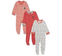 Amazon Essentials Disney | Marvel | Star Wars Unisex Babies' Cotton Footed Sleep and Play - Discontinued Colours, Pack of 3, Mickey Expressions, Premature