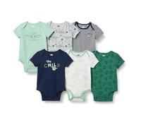 Amazon Essentials Disney | Marvel | Star Wars Unisex Babies' Short-Sleeve Bodysuits, Baby Vests, Pack of 6, Star Wars Child, 12 Months
