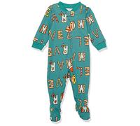 Amazon Essentials Disney | Marvel | Star Wars Unisex Babies' Snug-Fit Cotton Footed Pyjamas, Festive Marvel - Sleep & Play, 6-9 Months