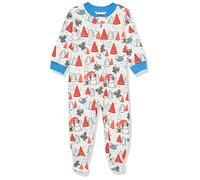 Amazon Essentials Disney | Marvel | Star Wars Unisex Babies' Snug-Fit Cotton Footed Pyjamas, Star Wars Mando Winter - Sleep & Play, Premature