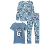Amazon Essentials Disney | Marvel | Star Wars Unisex Kids' Snug-Fit Cotton Pyjama Sleepwear Sets, Nightmare Santa Jack, 6-7 Years