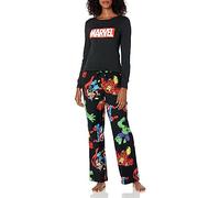 Amazon Essentials Disney | Marvel | Star Wars Women's Flannel Pyjama Sleep Sets, Marvel Avengers - Womens Flannel, M