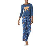 Amazon Essentials Disney | Marvel | Star Wars Women's Flannel Pyjama Sleep Sets, Marvel Captain America, S