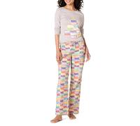 Amazon Essentials Disney | Marvel | Star Wars Women's Flannel Pyjama Sleep Sets, Marvel Holiday Bricks - Womens, L