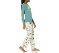 Amazon Essentials Disney | Marvel | Star Wars Women's Flannel Pyjama Sleep Sets, Pooh Holiday Forest - Womens, XL