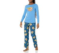 Amazon Essentials Disney | Marvel | Star Wars Women's Flannel Pyjama Sleep Sets, Star Wars Grogu - Womens, XS