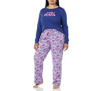 Amazon Essentials Disney | Marvel | Star Wars Women's Flannel Pyjama Sleep Sets, Star Wars Logo Leia - Womens, XS