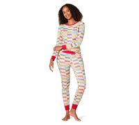 Amazon Essentials Disney | Marvel | Star Wars Women's Snug-Fit Cotton Pyjama Sleepwear Sets, Marvel Holiday Bricks - Womens Snug-fit, L