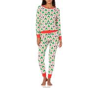 Amazon Essentials Disney | Marvel | Star Wars Women's Snug-Fit Cotton Pyjama Sleepwear Sets, Mickey - Womens Snug-fit, L