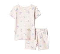 Amazon Essentials Disney Unisex Baby Short-Sleeved Pyjama Set, Pink Princess Icons, 3 Years