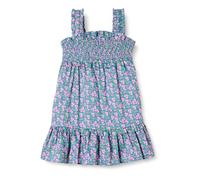 Amazon Essentials Girls' 100% Cotton Smocked Tank Dress, Blue Posey Floral, 10 Years