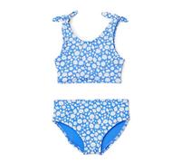 Amazon Essentials Girls' Bow Two-Piece Bikini Set, Blue Ditsy Floral, 10 Years