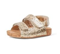 Amazon Essentials Girls' Cork Sandals, Gold Glitter, 4 Big Kid