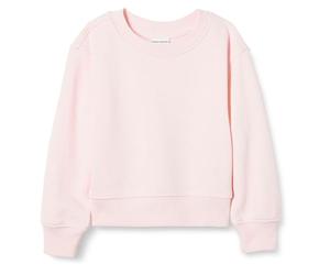 Amazon Essentials Girls' Crew Neck Sweatshirt, Light Pink, 3 Years
