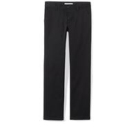 Amazon Essentials Girls' Flat Front Uniform Chino Trousers with Adjustable Stretch, Black, 11 Years