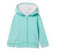 Amazon Essentials Girls' Fleece Zip-Up Hoodie Sweatshirt, Aqua Blue, 2 Years