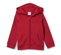 Amazon Essentials Girls' Fleece Zip-Up Hoodie Sweatshirt, Red, 3 Years