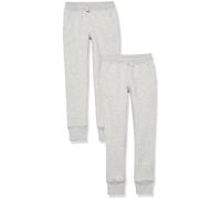 Amazon Essentials Girls' Joggers, Pack of 2, Light Grey Heather, 6-7 Years