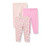 Amazon Essentials Girls' Leggings, Pack of 3, Apples/Pink, 3 Years