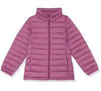 Amazon Essentials Girls' Lightweight Water-Resistant Packable Mock Puffer Jackets, Dusty Purple, 11-12 Years