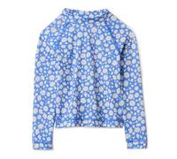 Amazon Essentials Girls' Long Sleeve Rashguard T-Shirt, Blue Ditsy Floral, 5 Years