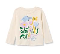 Amazon Essentials Girls' Long-Sleeve T-Shirts, Ivory Grow Wild, 2 Years
