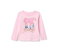 Amazon Essentials Girls' Long-Sleeve T-Shirts, Pastel Pink Howdy, 4 Years