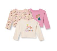 Amazon Essentials Girls' Long-Sleeved T-Shirts, Pack of 3, Badges/Unicorn/Wander, 9 Years