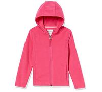 Amazon Essentials Girls' Polar Fleece Full-Zip Hooded Lightweight Jacket, Dark Pink, 6-7 Years