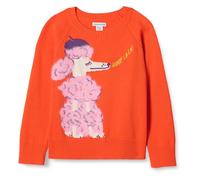 Amazon Essentials Girls' Pullover Crewneck Sweater, Tomato Red, 10 Years