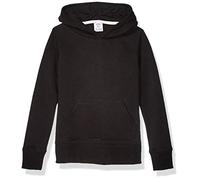 Amazon Essentials Girls' Pullover Hoodie Sweatshirt, Black, 4 Years