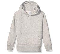 Amazon Essentials Girls' Pullover Hoodie Sweatshirt, Light Grey Heather, 8 Years