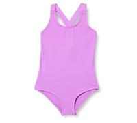 Amazon Essentials Girls' Quick-Dry Cross Back One-Piece Swimming Costume with 4-Way Stretch, Bright Lavender, 5 Years