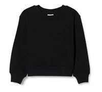 Amazon Essentials Girls' Relaxed-Fit Lightweight French Terry Crew-Neck Jumper, Black, 5 Years