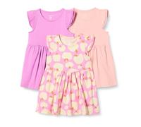 Amazon Essentials Girls' Ruffle Jersey Tunic, Pack of 3, Apples/Mauve/Pink, 2 Years