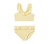 Amazon Essentials Girls' Ruffle Two-Piece Bikini Set, Light Yellow, 5 Years