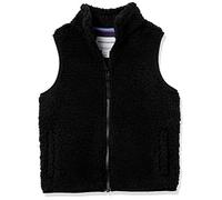 Amazon Essentials Girls' Sherpa Fleece Gilet with Pockets, Black, 2 Years