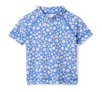 Amazon Essentials Girls' Short-Sleeved Rashguard T-Shirt, Blue Ditsy Floral, 6-7 Years